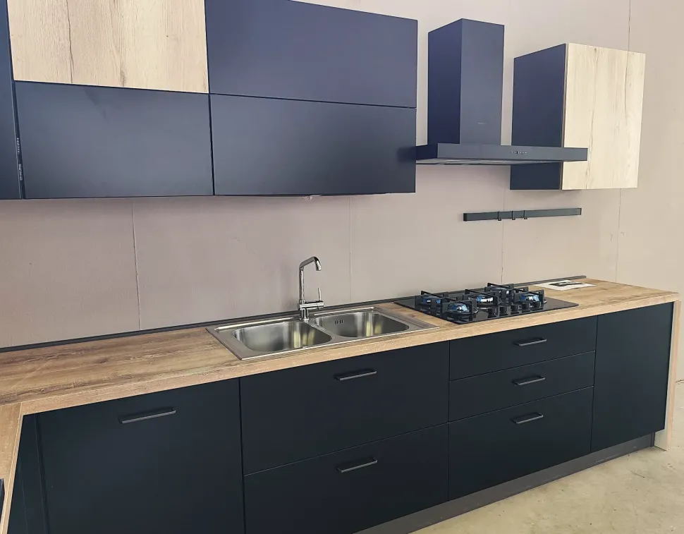 CUCINA ad angolo Ar-due Laccato nero SCONTATA 65%