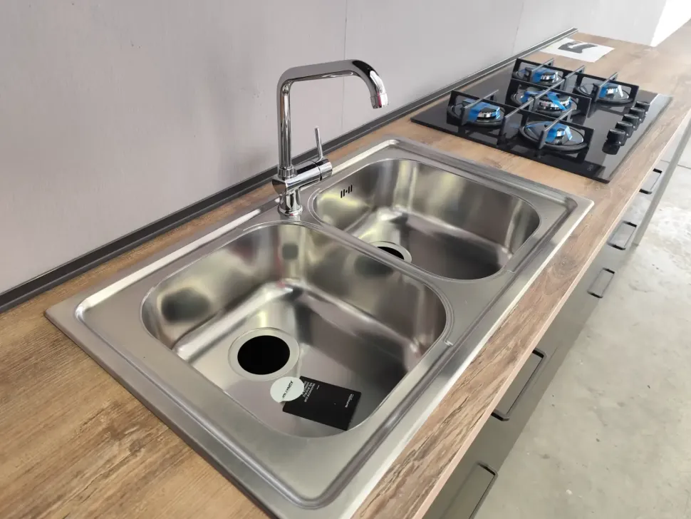 CUCINA ad angolo Ar-due Laccato nero SCONTATA 65%