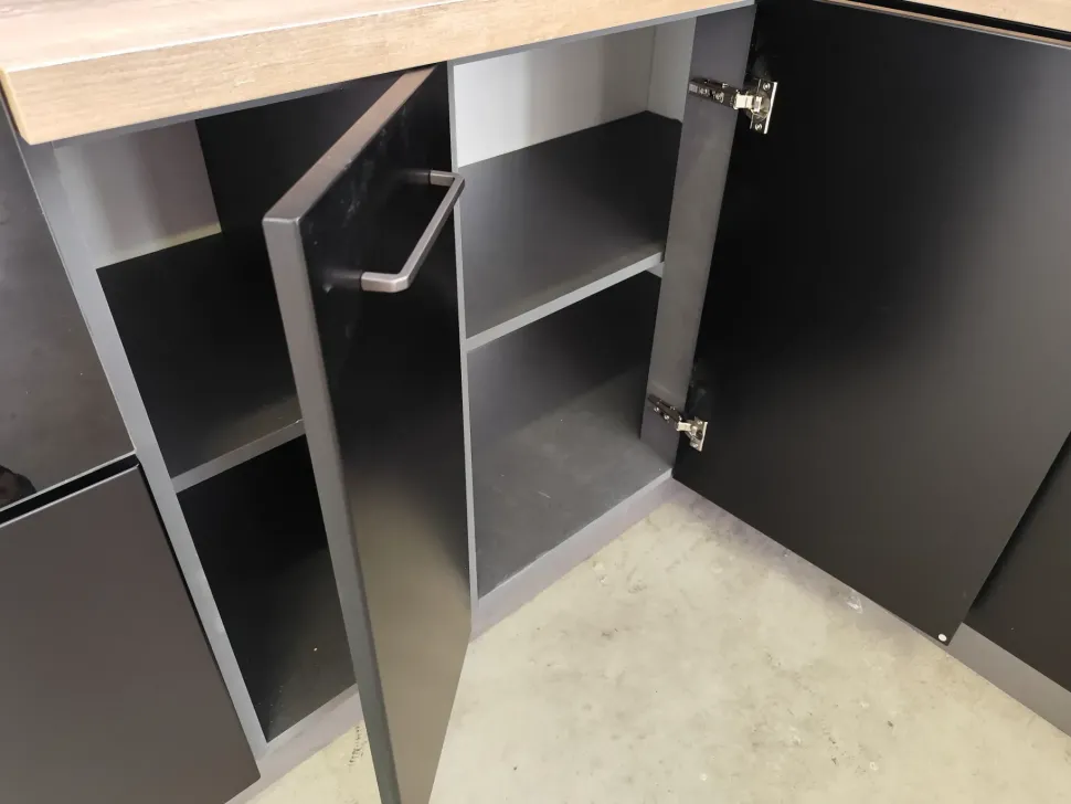 CUCINA ad angolo Ar-due Laccato nero SCONTATA 65%