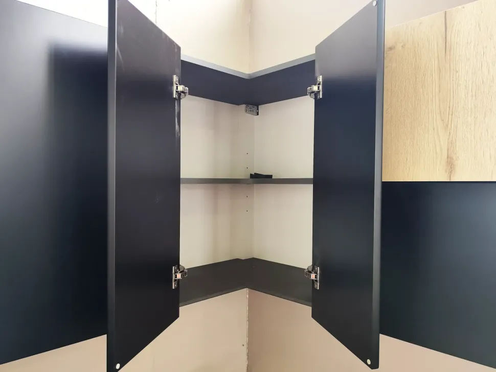 CUCINA ad angolo Ar-due Laccato nero SCONTATA 65%