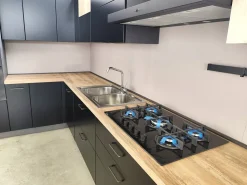 CUCINA ad angolo Ar-due Laccato nero SCONTATA 65%