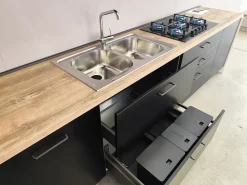 CUCINA ad angolo Ar-due Laccato nero SCONTATA 65%