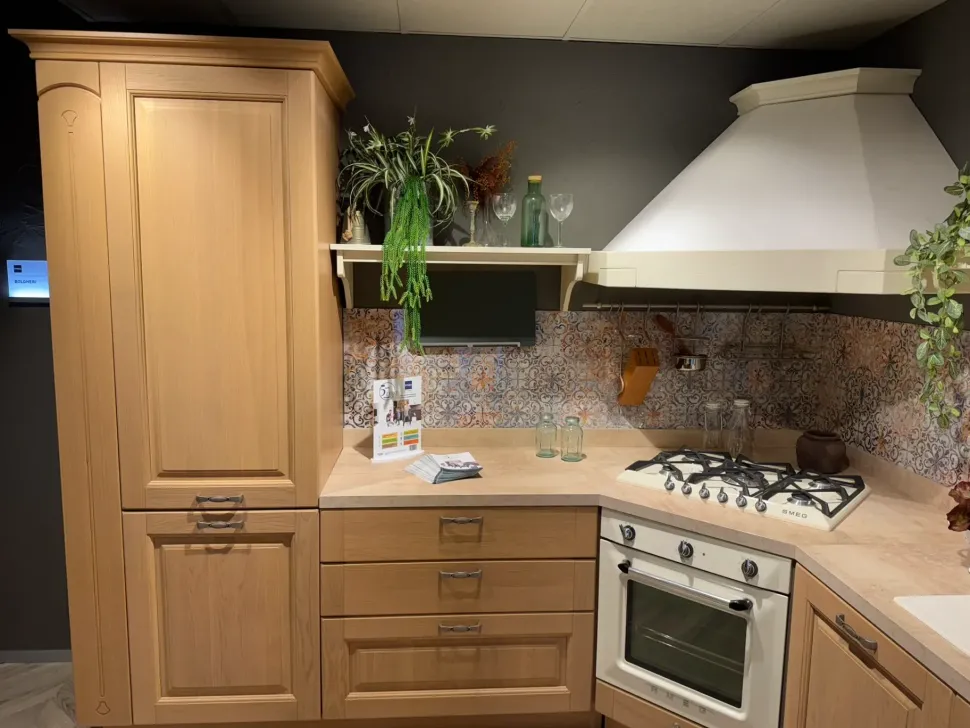 Cucina ad angolo classica rovere chiaro Stosa Bolgheri a soli 9400 Euro