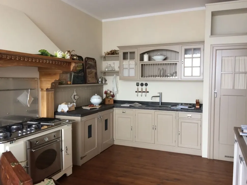 Cucina ad angolo country stile inglese mod. Old england Marchi cucine a prezzo scontato -60%