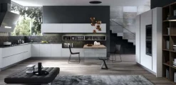Cucina ad angolo design K18 lucida Antares a prezzo scontato