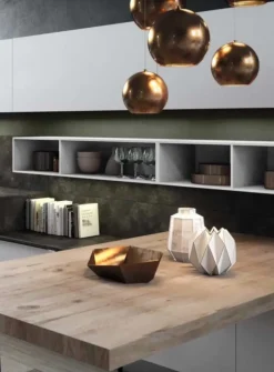 Cucina ad angolo design K18 lucida Antares a prezzo scontato
