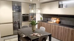 Cucina ad angolo design tortora Scavolini Formalia a soli 16900 Euro