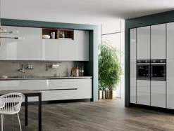 Cucina ad angolo in laccato lucido a prezzo scontato