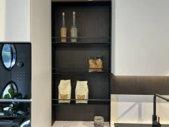 Cucina ad angolo in laccata opaco bianca Infinty a prezzo ribassato