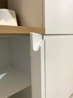 Cucina ad angolo in laccata opaco rovere chiaro Pura a prezzo scontato