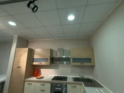 Cucina ad angolo in laminato materico rovere chiaro Papavero  a prezzo ribassato