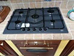 Cucina ad angolo in legno rovere moro Prezzemolo a prezzo ribassato