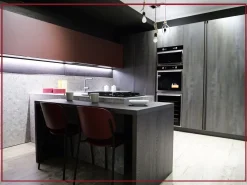 Cucina ad angolo in legno altri colori Kalì quadra a prezzo ribassato