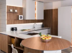 Cucina ad angolo moderna tortora Diotti.com Plan 01 outlet a soli 24790 Euro