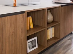 Cucina ad angolo moderna tortora Diotti.com Plan 01 outlet a soli 24790 Euro