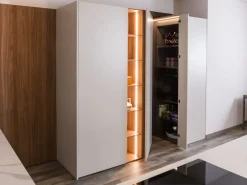 Cucina ad angolo moderna tortora Diotti.com Plan 01 outlet a soli 24790 Euro