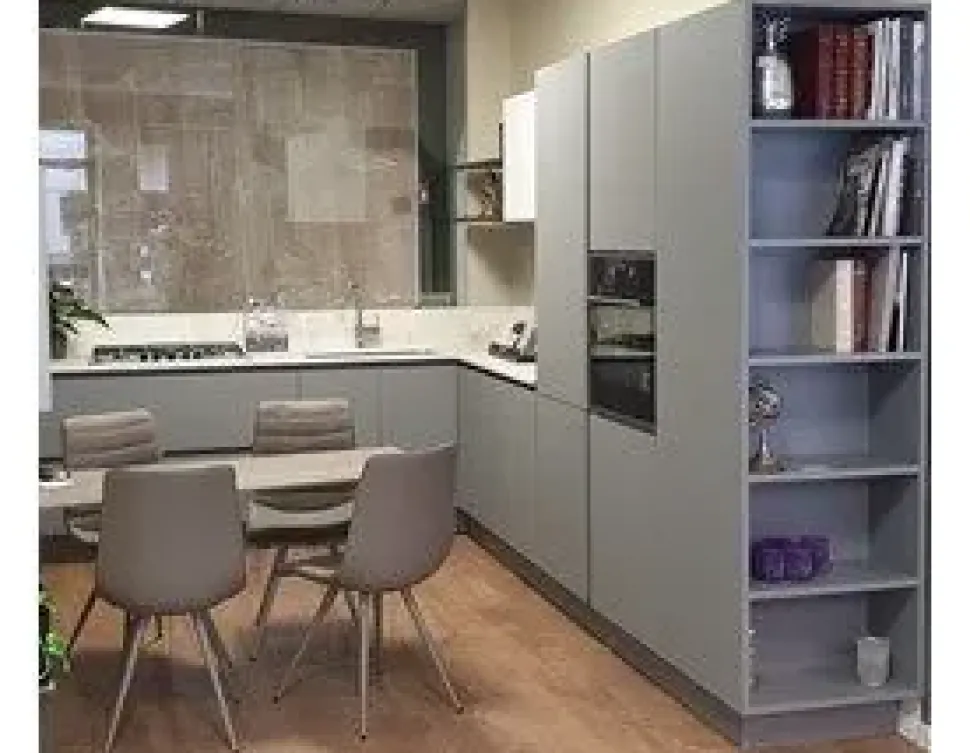 Cucina ad angolo moderna grigia Arredo3 Laminato a soli 11527 Euro