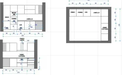 Cucina ad angolo moderna Line Astra a prezzo ribassato