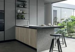 Cucina ad angolo moderna grigia Arredo3 Round3