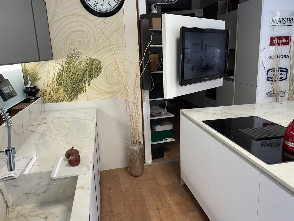 Cucina ad isola design bianca Arredo3 Agin