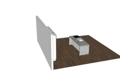 Cucina ad isola in laminato materico bianca Bea a prezzo scontato