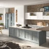 Cucina Alba classica azzurra Essebi ad isola scontata 38%
