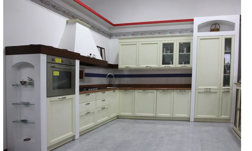 Cucina altri colori classica ad angolo U802 greca Artigianale in Offerta Outlet