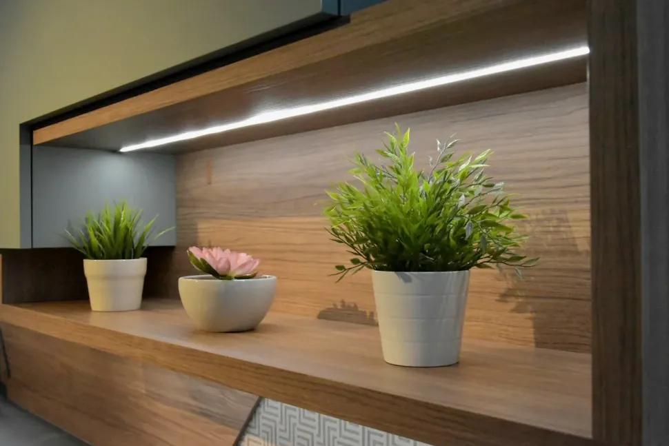 Cucina altri colori design con penisola Stosa Metropolis fenix cemento  a soli 13500 Euro