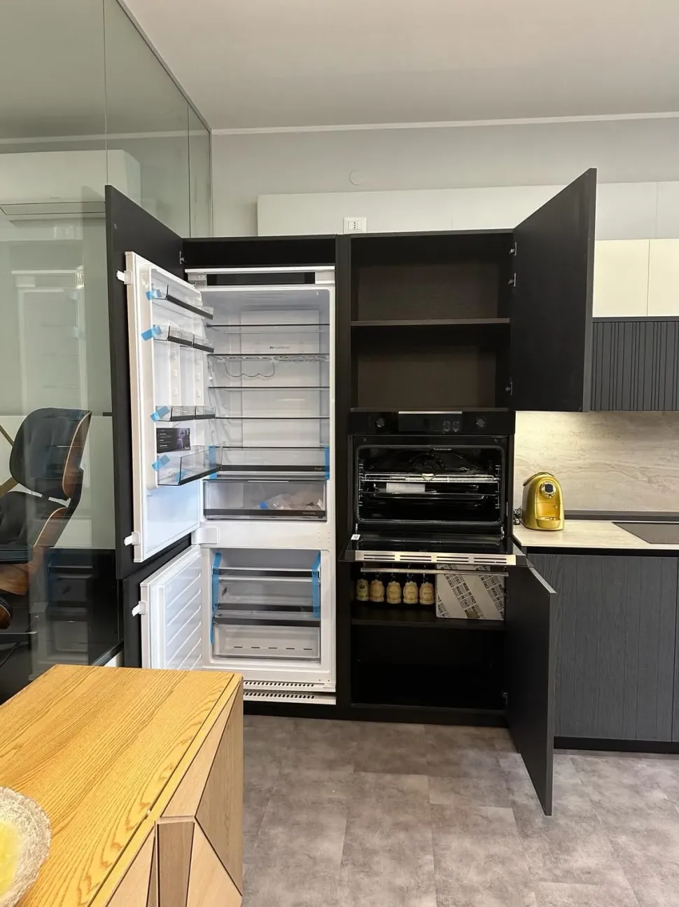 Cucina altri colori design lineare Bluna Binova