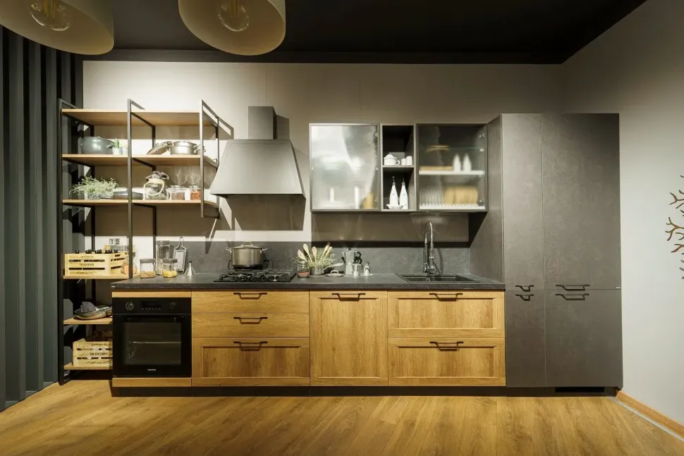 Cucina altri colori industriale lineare Scavolini Sax evolution