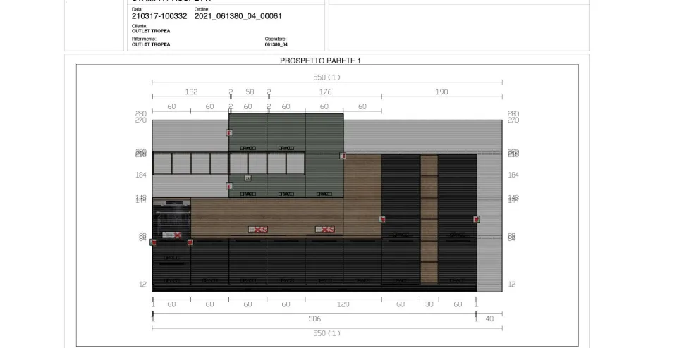 Cucina altri colori moderna lineare Imab Tropea