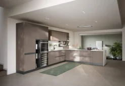 Cucina altri colori moderna con penisola Hera Prima cucine scontata