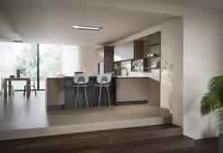 Cucina altri colori moderna con penisola Hera Prima cucine scontata