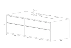 Cucina altri colori moderna ad isola Time Gentili group