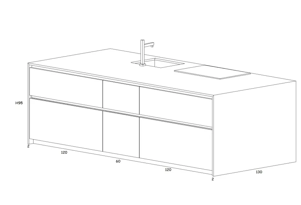 Cucina altri colori moderna ad isola Time Gentili group