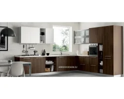 Cucina altri colori moderna ad angolo Pd11 * Artigianale in Offerta Outlet