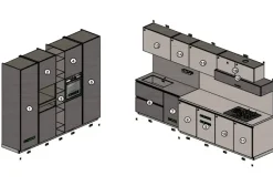 Cucina altri colori moderna lineare Stosa Metropolis