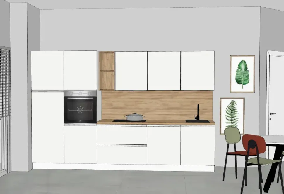 Cucina altri colori moderna lineare Gicinque Smart kmaniglia a soli 4990 Euro