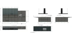 Cucina altri colori moderna con isola Klab 07 outlet Diotti.com a soli 18190 Euro