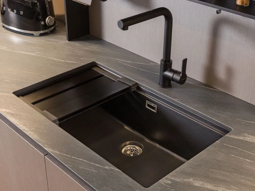 Cucina altri colori moderna con isola Klab 07 outlet Diotti.com a soli 18190 Euro