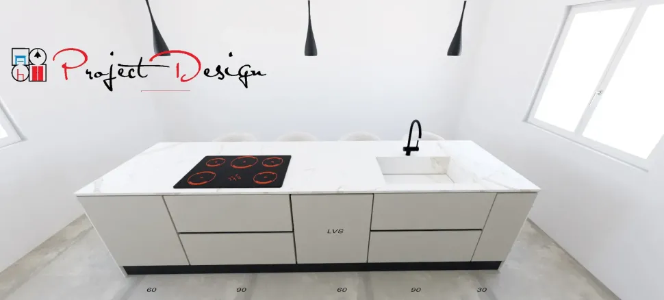 Cucina altri colori moderna con isola Kali Arredo3 a soli 8400 Euro