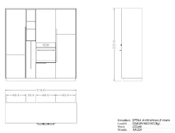 Cucina altri colori moderna lineare Kalea Cesar in Offerta Outlet