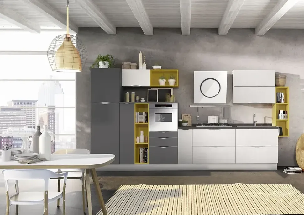 Cucina altri colori moderna lineare Ala cucine Onda a soli 2722 Euro