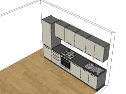 Cucina altri colori moderna lineare Prima cucine Domino composizione 09