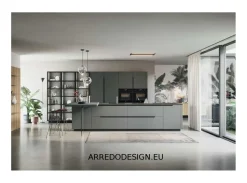 Cucina altri colori moderna con isola Emporio Dibiesse