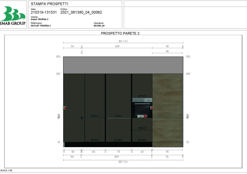 Cucina altri colori moderna ad angolo Tropea dm0683 Imab in Offerta Outlet