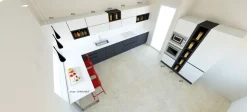Cucina antracite design con penisola Line Astra in Offerta Outlet