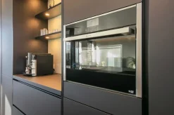 Cucina antracite design con isola Ingrosso cucine moderne icm82 Primopiano cucine in Offerta Outlet