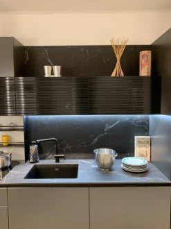 Cucina antracite moderna lineare Libra Scavolini