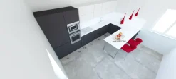 Cucina antracite moderna lineare Sp22 Astra scontata